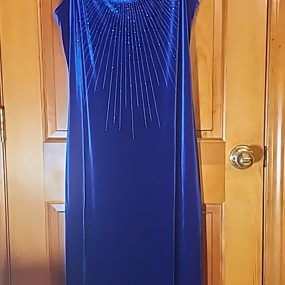 Onyx Nite Royal Blue Maxi Dress